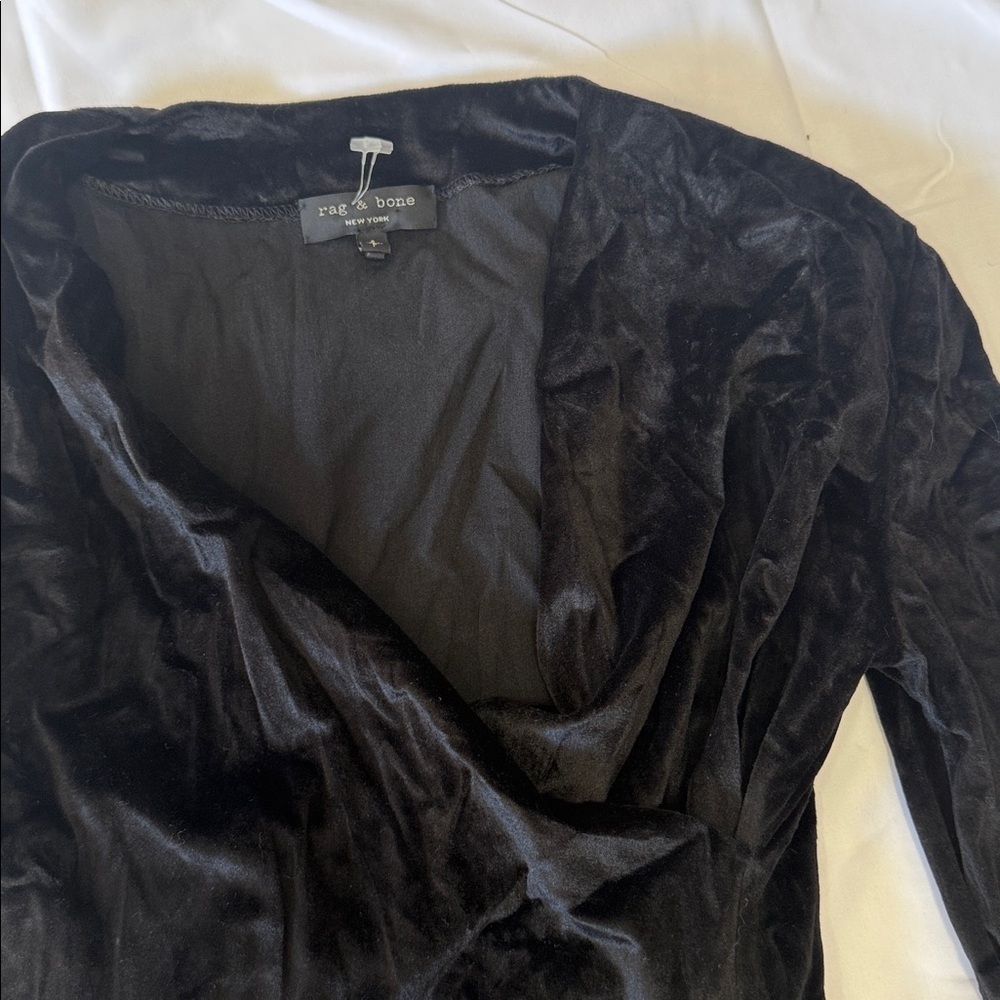 Rag & Bone Elegant Black Long Sleeve Top - Picture 4 of 4